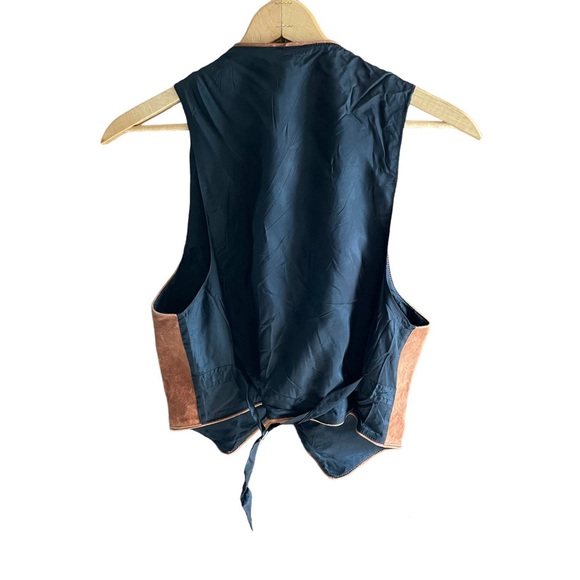 Gammon Shire Vintage Suede Leather Beaded Western Southwest Vest OSFA - Picture 5 of 8